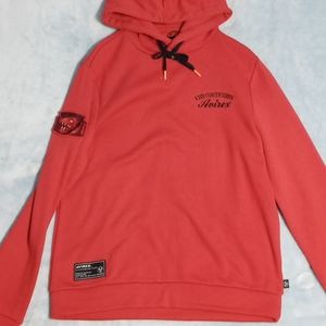 Avirex hoodie, colour Salvage red / Rouge, size US small